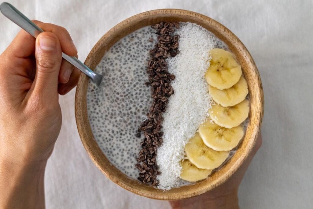 Irresistibly Decadent Creamy Chia Pudding with Fresh Berries and Crunchy Almonds