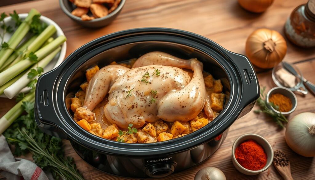 Slow Cooker Chicken and Dressing